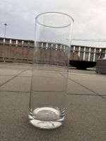 Blumenvase Glas zylindrisch transparent guter Zustand
