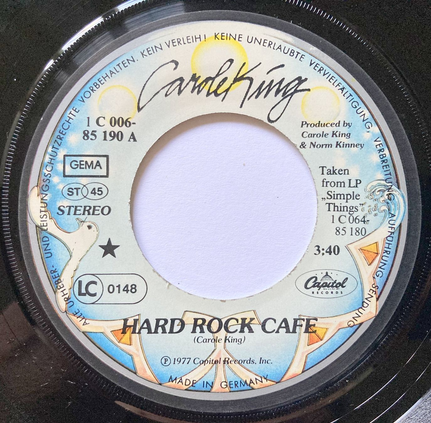 Dischi in vinile: CAROLE KING - HARD ROCK CAFE – Usato da Bottens venduto da hotter-than-hell 2
