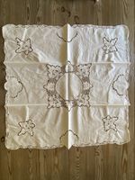 Wunderschöne Vintage Tischdecke Spitze Handarbeit 140x140cm