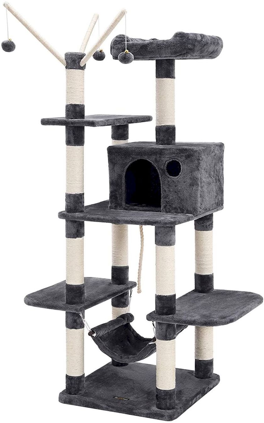 Katzenbaum - Kratzbaum: FEANDREA Kratzbaum 154 cm Rauchgrau – Neu und originalverpackt aus Bottighofen von zaap