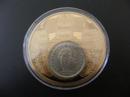 Medaille Geschichte des Silberfranken Bundeshaus Silber