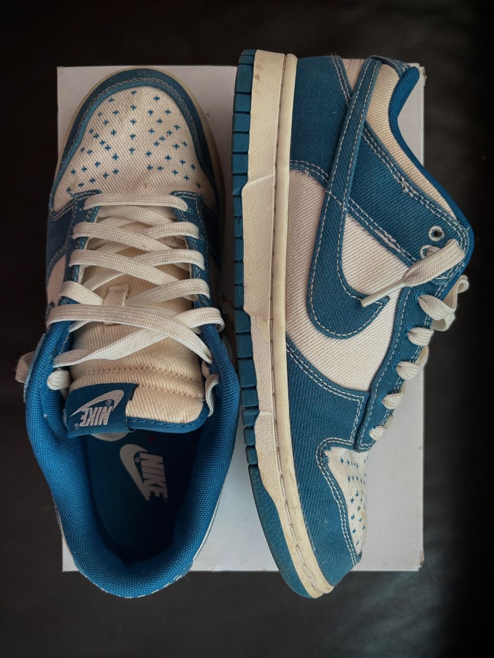 Nike Herrenschuhe: Baskets Nike Dunk Low bleu et blanc – Gebraucht aus Collonge-Bellerive von ycu_9cmt 2