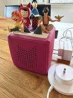 Toniebox Pink mit Figuren Lade-Station Netzteil Zubehoer