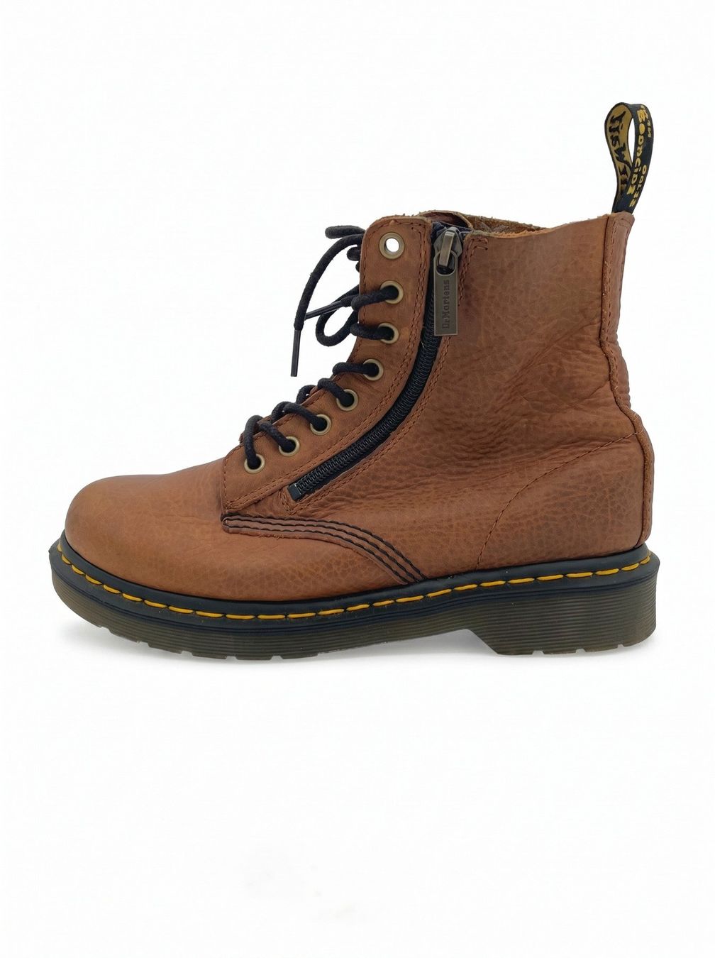 Dr. Martens Scarpe da donna: Dr. Martens Pascal w/Zip Combat Stiefel EU 39 Braun – Usato da Zürich venduto da shoe_shop