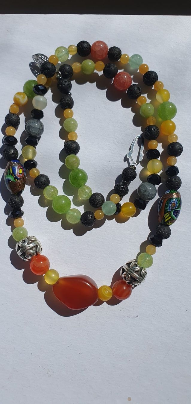 Catenine: Kette aus Murano und Edelstein mix – Nuovo (secondo la descrizione) da Benglen venduto da Meercat3