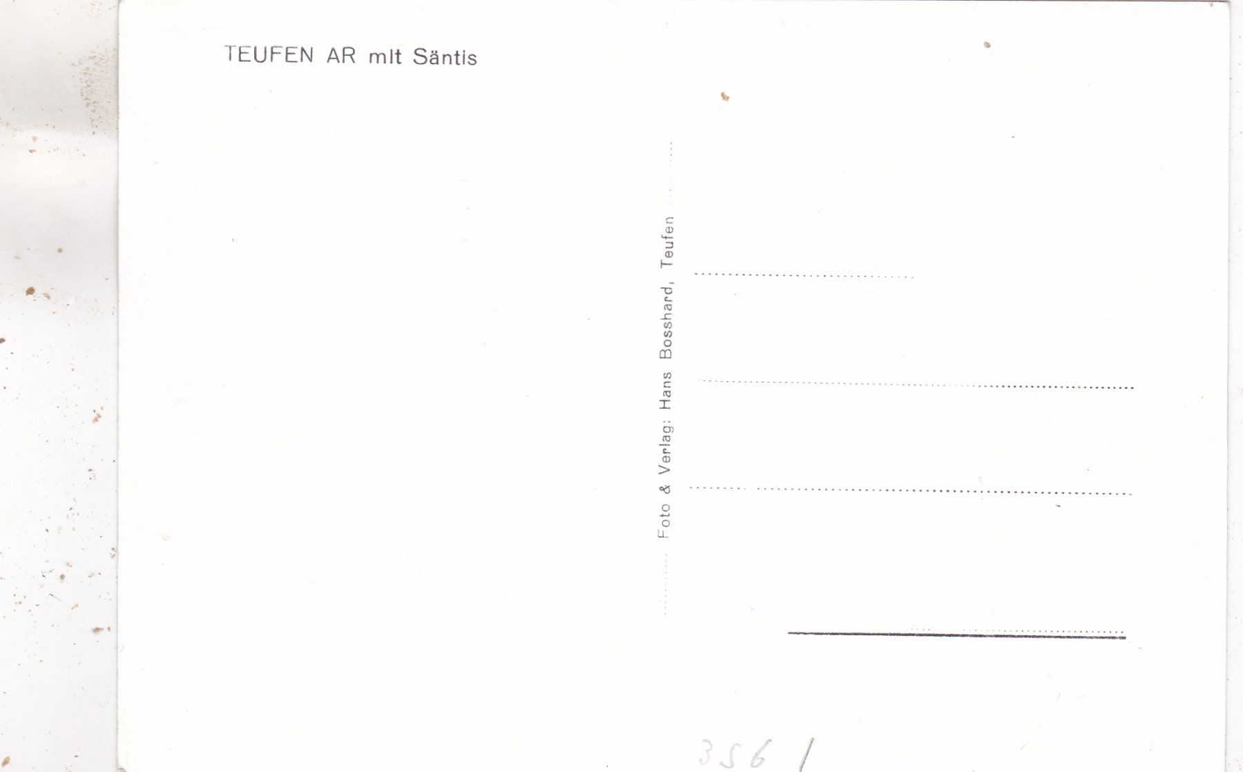 Cartoline postali: Teufen AR mit Säntis – Usato da Herisau venduto da Lisegrat2008 1