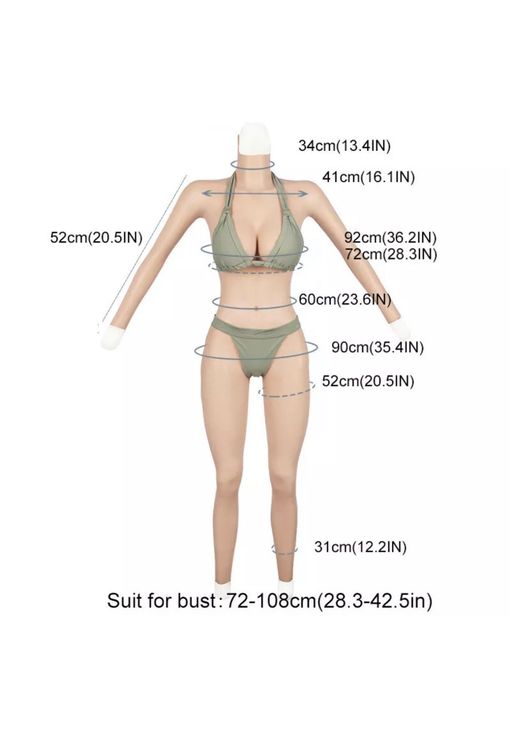 Biancheria intima: +Silikonbrüste Anzug Ganzkörper – Nuovo e nell'imballaggio originale da Amriswil venduto da JaJa-Express 3