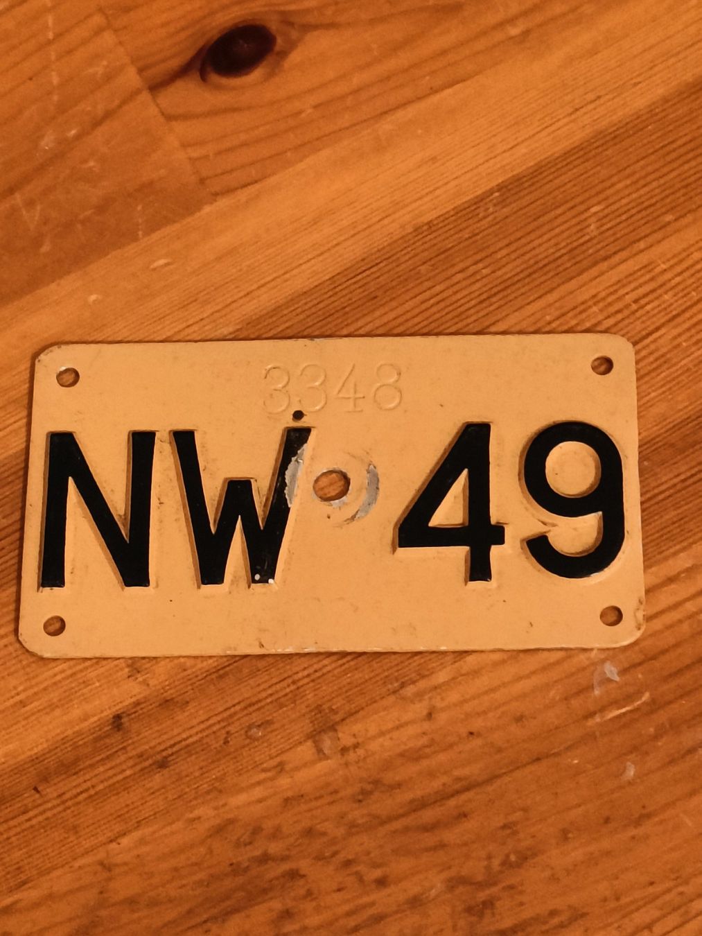 Schilder: Fahrrad Kennzeichen Nidwalden 1949 – Gebraucht aus Brugg AG von Ente015