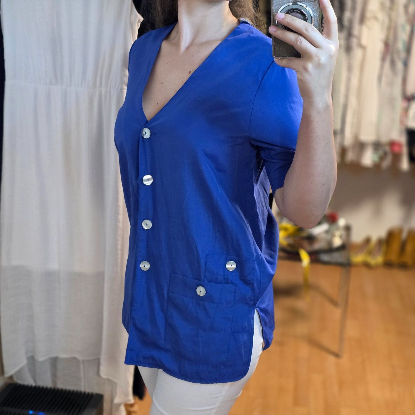 Camicette: Vintage Bluse blau 38/40 – Usato da Wald ZH venduto da CapLux 3
