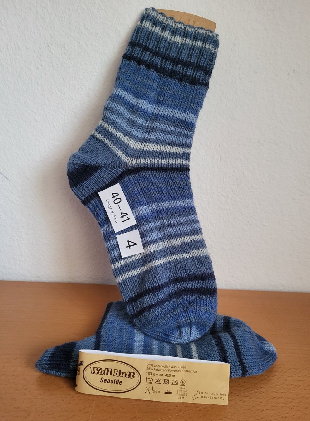 Calze: Socken 40-41 handgestrickt Nr.4 – Nuovo e nell'imballaggio originale da Winterthur venduto da Baer49