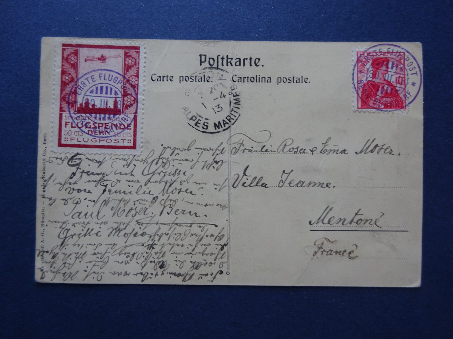 Alle Briefmarken: 1913 Vorläufer III Bern glasklar gestempelt – Gebraucht aus Appenzell-Steinegg von adi1975