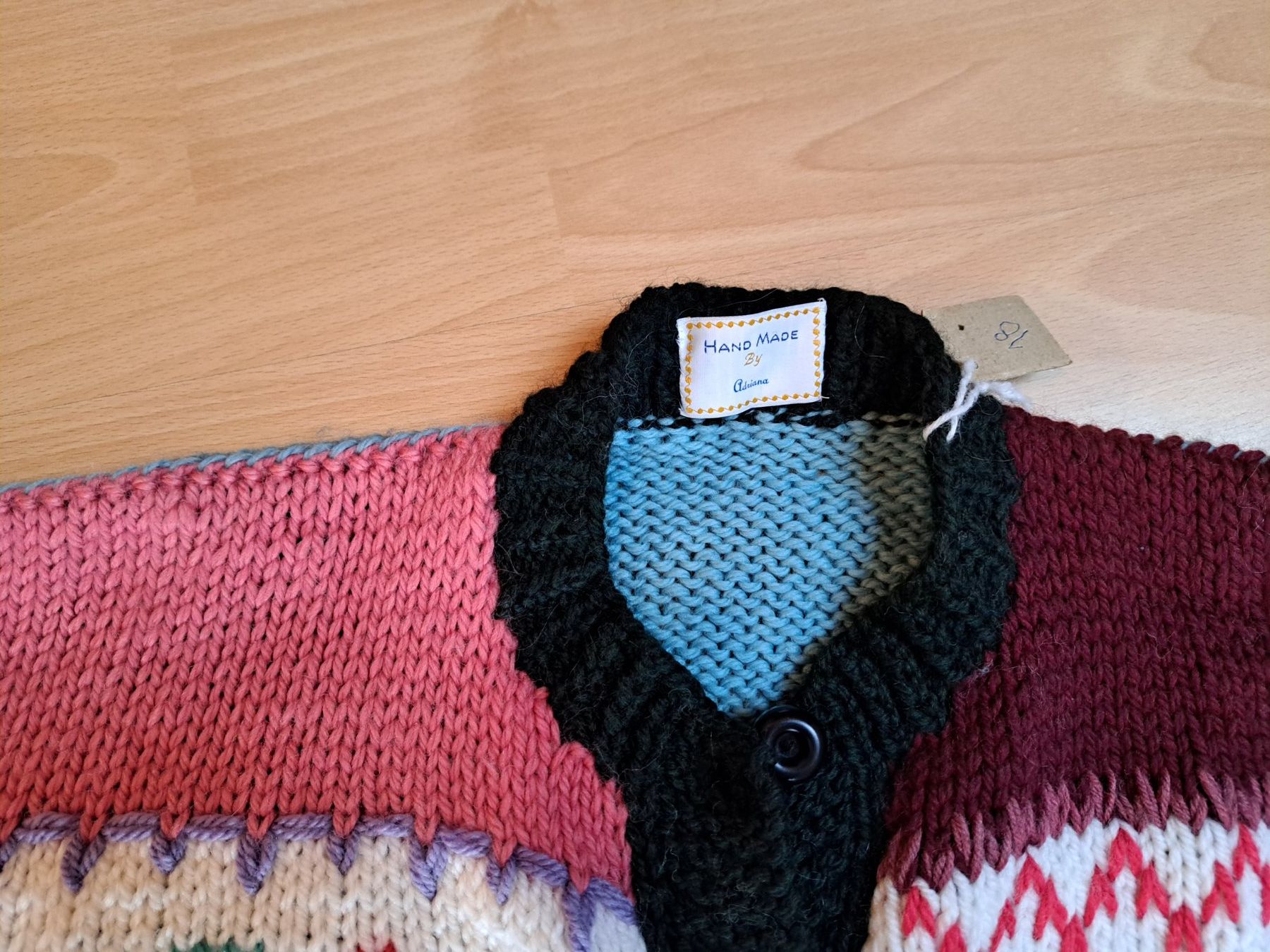 Jacken: Aufwändig gestrickte Wolljacke vielfarbig. – Neu (gemäss Beschreibung) aus Hettiswil von san_kf5h 1