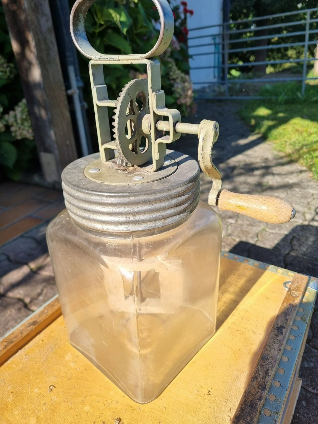Elettrodomestici da cucina: Butterfass alt mit Handkurbel – Usato da Rheinklingen venduto da Weinberg14 1