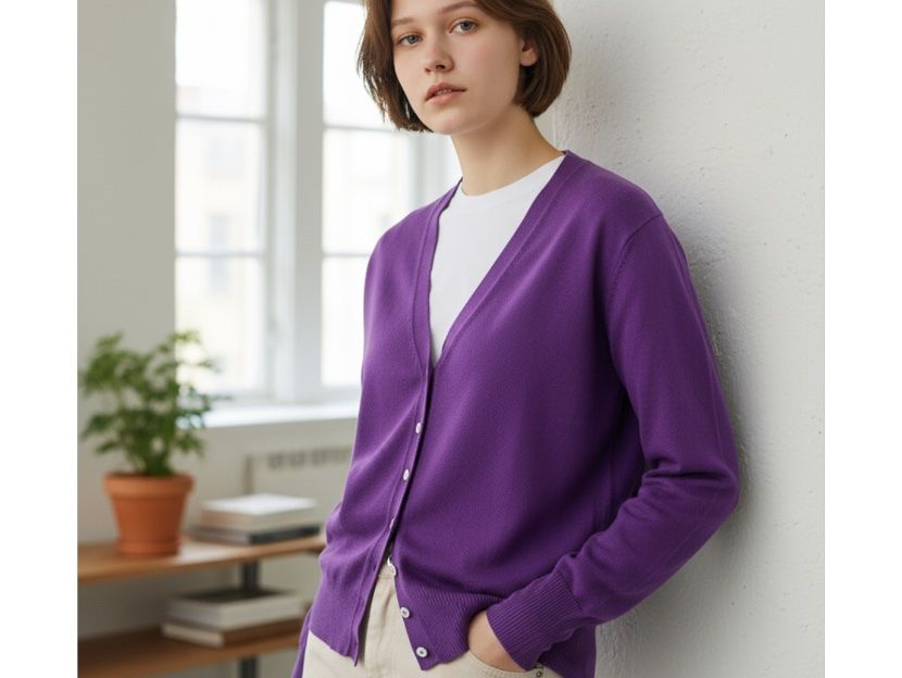 Vestes: Cardigan FERRACHE Violet — Neuf — Tailles S /M/L – Neuf avec emballage d'origine à Vuisternens-Romont par gol_xp6p