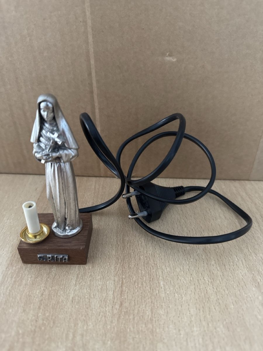 Lampade: S. Rita Lampe mit Kerze und Kabel – Usato da St. Niklaus VS venduto da nostradaminus