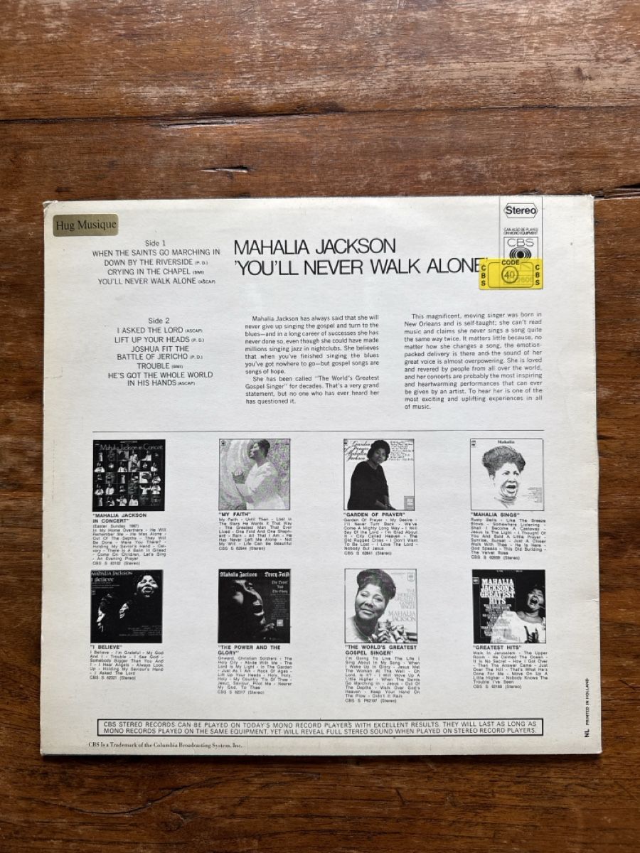 Dischi in vinile: Vinyle Mahalia Jackson - You'll Never Walk Alone – Usato da Fully venduto da gra_8dc2 1