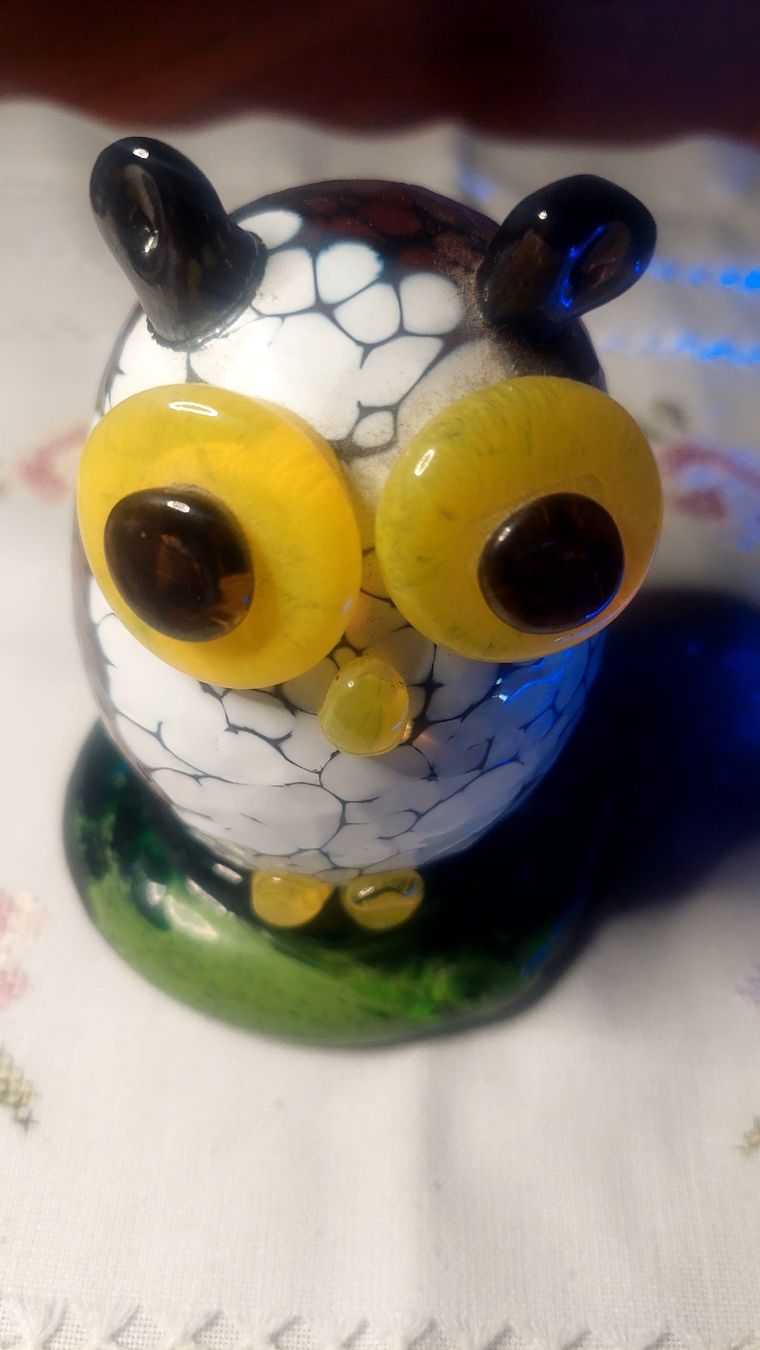 Figuren: Kunstglas Eule – Murano-Stil – Handarbeit – Gebraucht aus Dornach von kar_c5sl 1