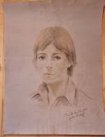 Portrait Ferdi Spaeti, gezeichnet Riaboff,  Montmartre 1975