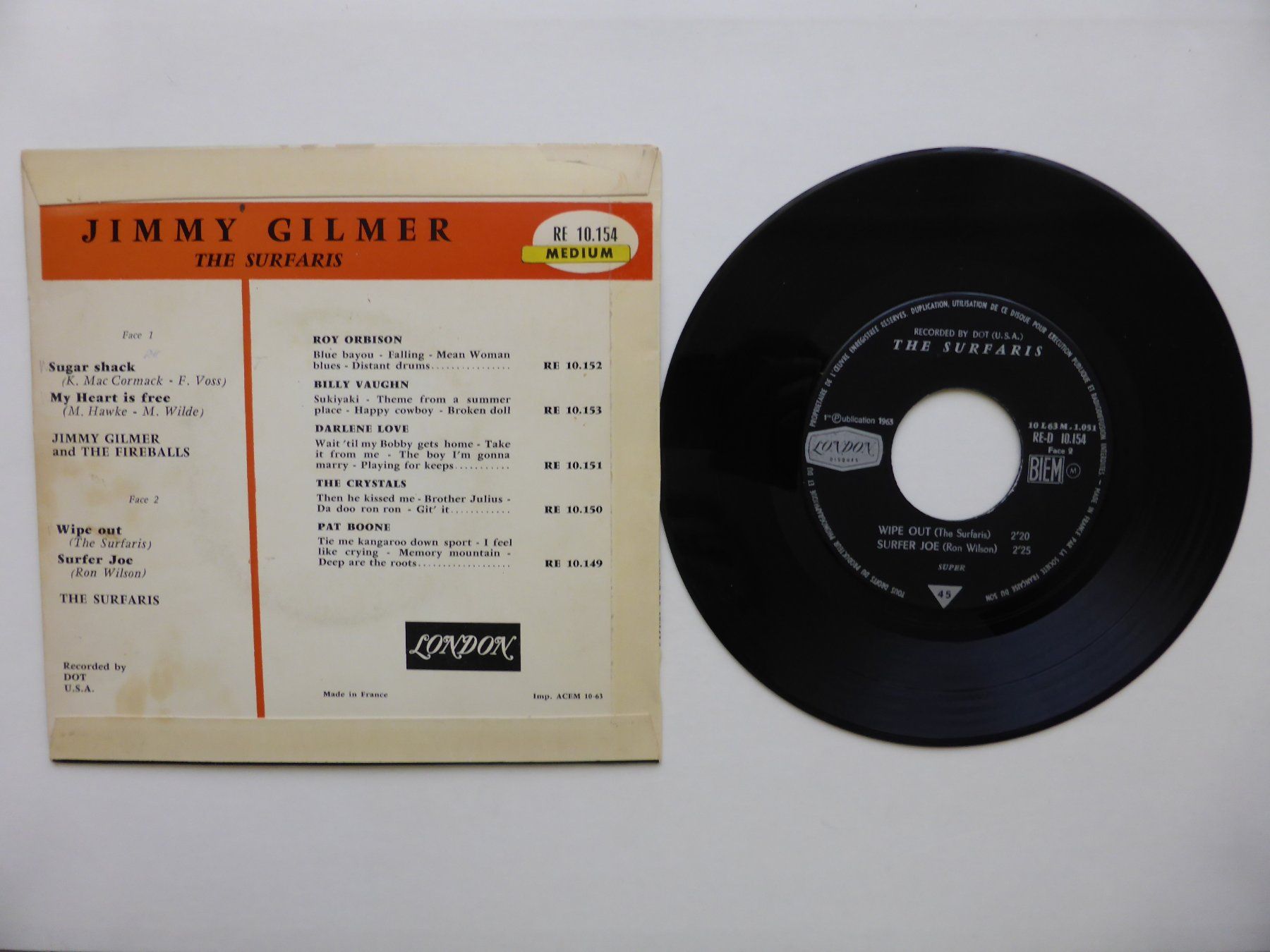 Dischi in vinile: VINYL SINGLE   EP JACK GILMER and THE FIREBALLS – Usato da Küssnacht am Rigi venduto da Mondkinder 1