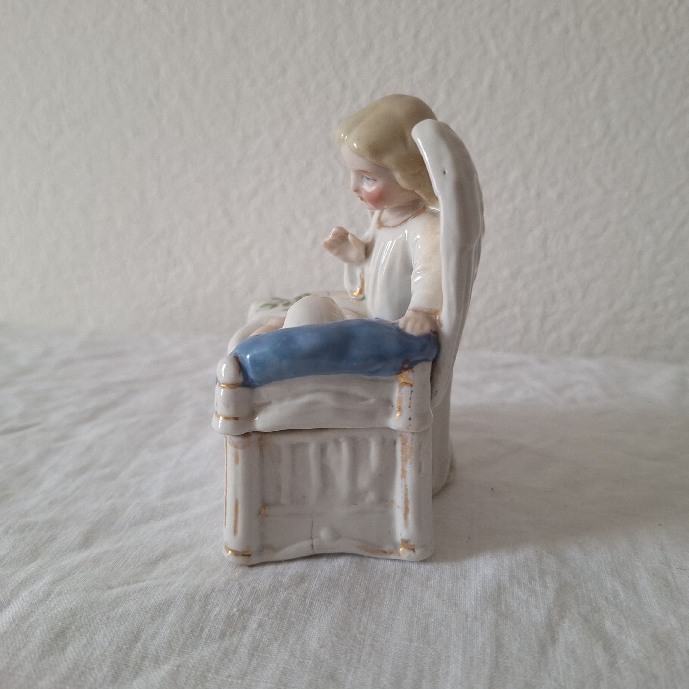 Tutte le decorazioni: Versand möglich!Allerliebste, nostalgische Engel Krippe Dose – Usato da Winterthur venduto da Goldpipau 8