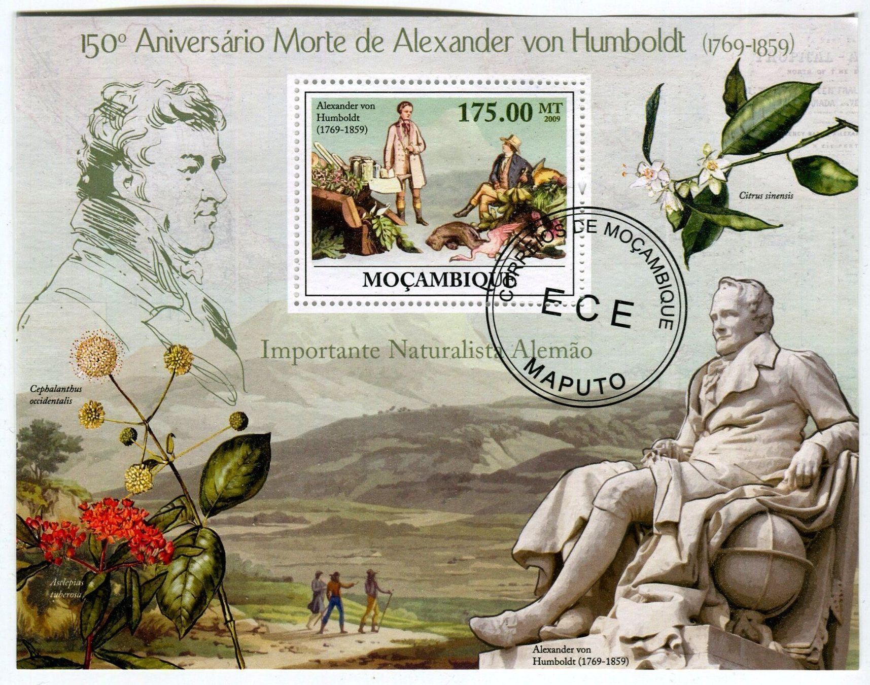 Tutti i francobolli: Block "Alexander von Humboldt". Mosambik – Nuovo e nell'imballaggio originale da Basel venduto da Butsch5