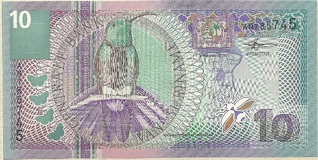 Banconote: SURINAME - 10 GULDEN - MILLENIUMBANKNOTE - 01.01.2000 - UNZ. – Nuovo (secondo la descrizione) da Tobel venduto da fuertinero 1