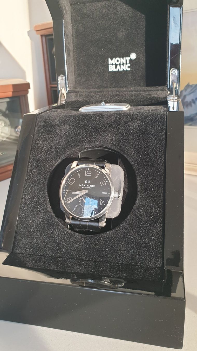 Montblanc Orologi: Montblanc Timewalker Big Date 7050 mit Watch Winding Box – Usato da Ormalingen venduto da duftladen 4