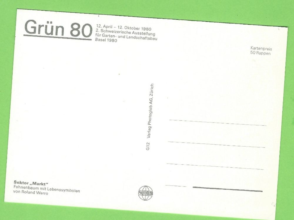 Cartoline postali: Grün 80 Basel – Usato da Zürich venduto da t24_de 1