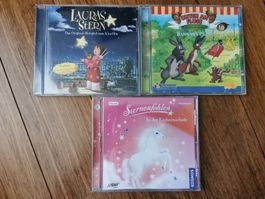 3x Kinder-Hörspiele CD: Lauras Stern, Sternenfohlen, Hasen