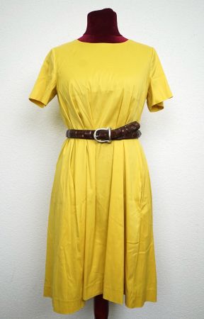 Hallhuber Kleid – Senfgelb – 100 % Baumwolle – Grösse EU 38