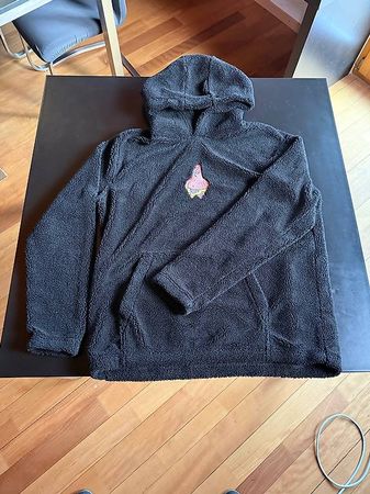 H&M Teddy Hoodie schwarz  Patrick Star  Grösse XL