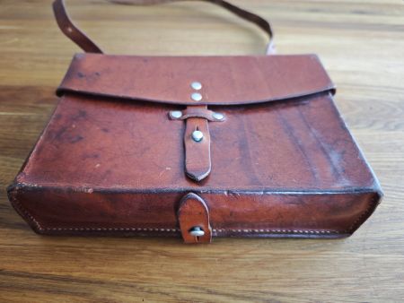 Vintage Militärtasche Ledertasche Umhängetasche