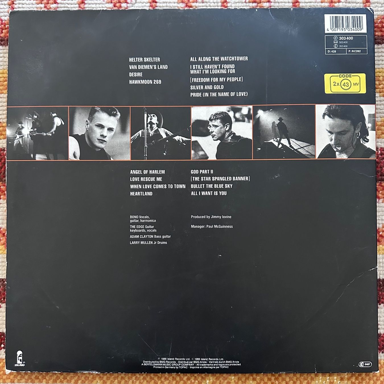 Dischi in vinile: 2LP - U2 - Rattle And Hum – Usato da Breganzona venduto da Onairda75 1