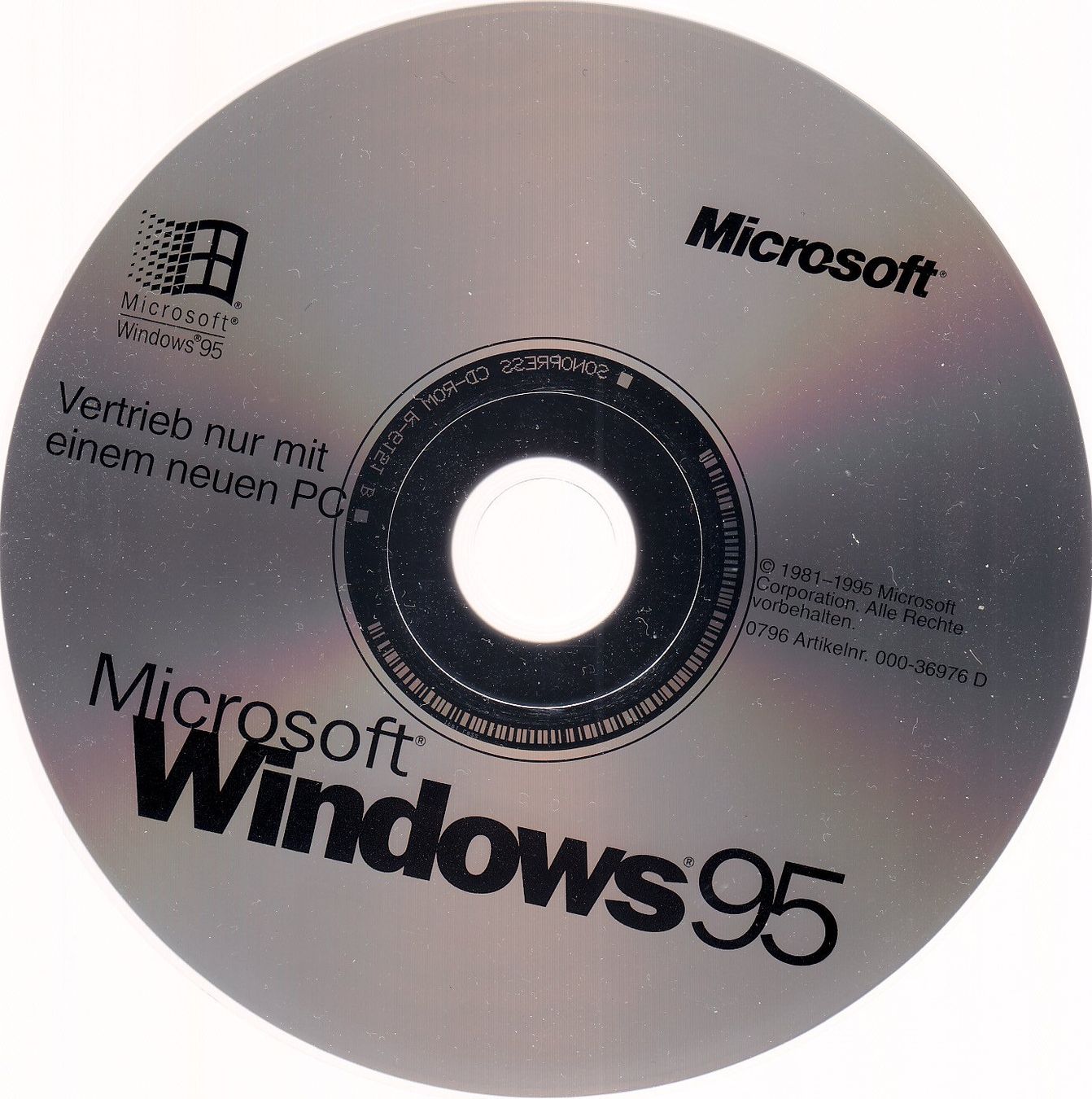Microsoft Software: Microsoft Windows 95 CD Original & Neuwertig – Gebraucht aus Thun von