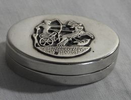 Silber Dose/Pillendose mit diversen Punzen