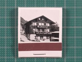 Mürren, Chalet Waldrand, altes Zündholz Briefchen