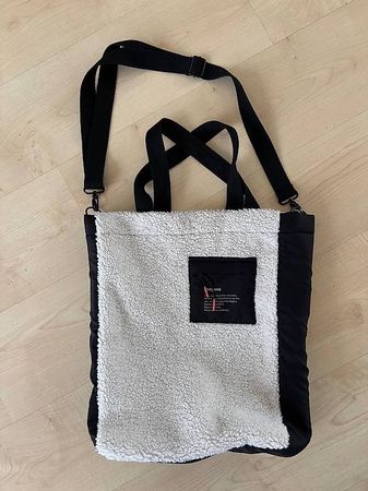 Schönen Shopper Tasche aus Teddy-Material