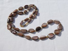 Vintage-Kette aus Muschelperlmutt , ca. 70er Jahre, 82cm
