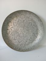 Grosse Oriental Indische Alu Dekoschale 44.5cm handgemacht