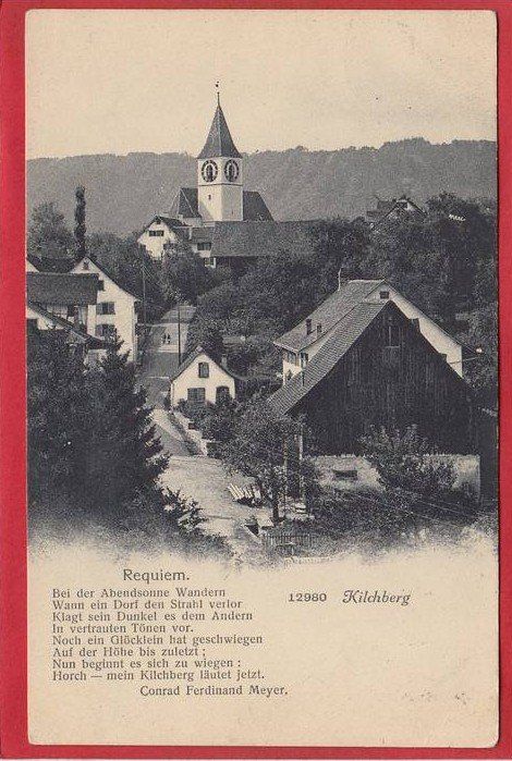 Ansichtskarten: KILCHBERG 1912 – Gebraucht aus Grüningen von Kartenlaube
