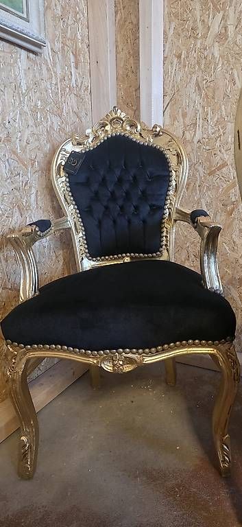Poltrone: 2 Schwarz Gold, Barock Sessel, Samt – Usato da Kaufdorf venduto da Nati-Nati 1