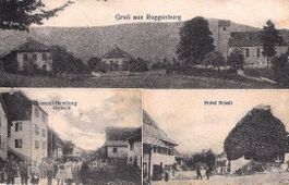 AK GRUSS aus ROGGENBURG FELDPOST 1916 3 Bld HOTEL RÖSSLI etc