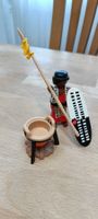 Playmobil Afrikaner mit Schild, Speer und Kochstelle