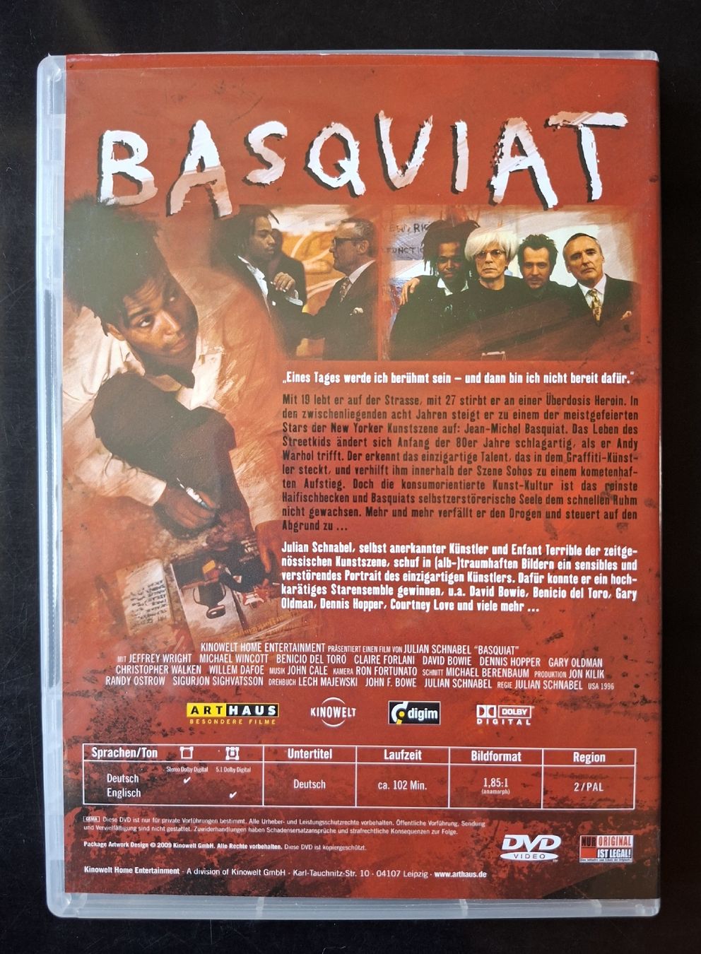 Tutti i DVDs: BASQUIAT,  mit Jeffrey Wright & David Bowie  – Usato da Liestal venduto da Abimos 1