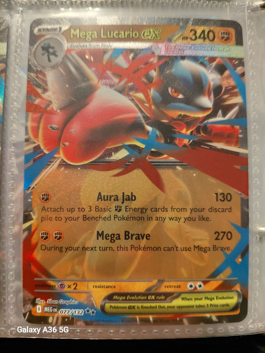 Pokémon Carte collezionabili: Mega Lucario ex 077/132 – Nuovo (secondo la descrizione) da Zuchwil venduto da Sam-ler-in