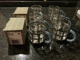 Alessi Teetassen, 6 Stück plus 2 Neue Gläser