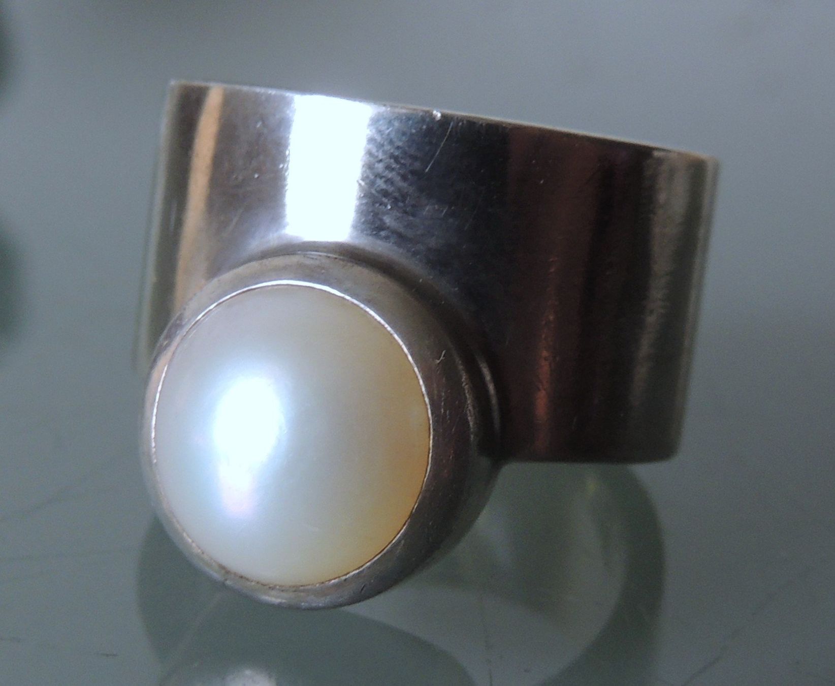 Anelli: DEVINE Silber 925 Fingerring mit Perle Gr. 60 – Usato da Waldenburg venduto da schaller707 5