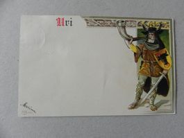 Karte Uri UR Wappen Schwert Horn 1901