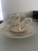Fashion Stone Gold Espressotassen 3 Stuck, marmoriert