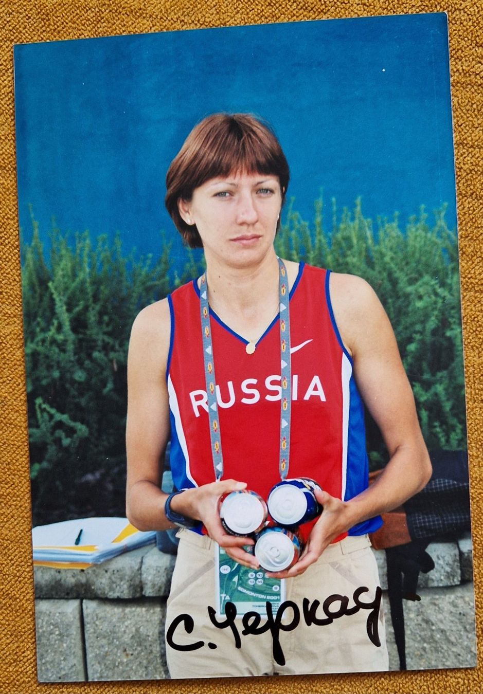 Autografi: Svetlana Cherkasova - Leichtathletik – Usato da Menziken venduto da Autogramme